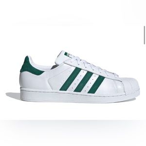 Adidas Superstar Shoes Cloud White-Collegiate Green